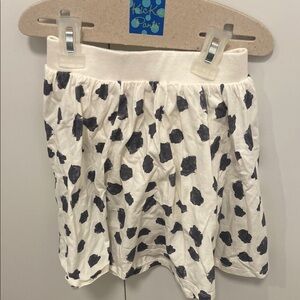 White and Black Polka Dot Skirt